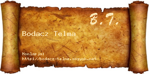 Bodacz Telma névjegykártya